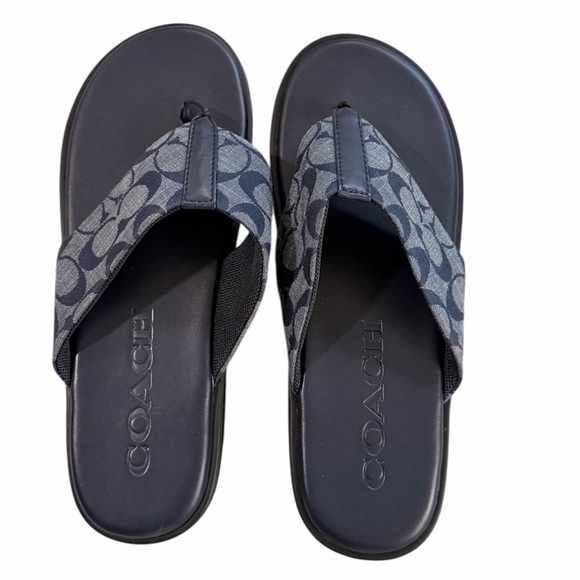 NWT COACH FLIP FLOP MIDNIGHT NAVY COACH STYLE # C8838 main image 7